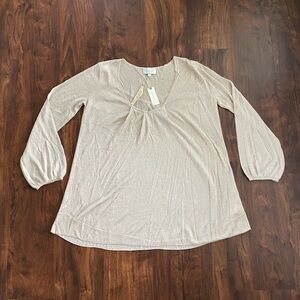 Anthropologie Angel of the North Champagne Sweater